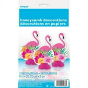 8" Mini Honeycomb Luau Decorations, 3ct
