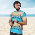thumbnail image 4 of Wukai Boards and Beach Print Men's Short-Sleeved Mesh T-Shirt,Quick-Dry Short Sleeve Workout T-Shirt-X-Small, 4 of 8