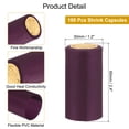 thumbnail image 3 of Uxcell 100Pcs Heat Shrink Capsules with 12Pcs T-Shaped Stopper Purple 30 x 60 mm/1.2 x 2.4 inch, 3 of 7