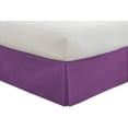 thumbnail image 4 of 1 Piece 100% Cotton 1000 Thread Count Luxury Box Pleated Bed Skirt 18" Inch Deep Pocket Hotel Quality Modern Bed Skirt California King Size (72"X84") - Plum Solid, 4 of 6