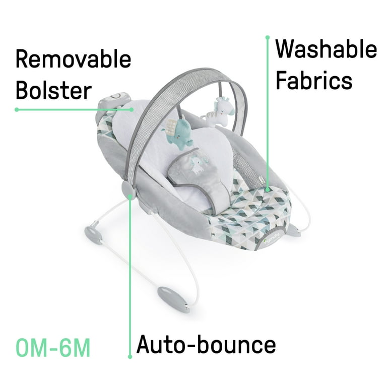 Ingenuity SmartBounce Automatic Baby Bouncer Seat with Music Nature Sounds Chadwick Unisex Walmart