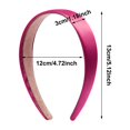 thumbnail image 5 of Fgnfyis Wide Satin Handmade Hair Bands for Women's Hair Elegant Hair Clamp Non Styling Hot Pink, 5 of 5