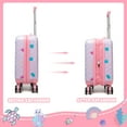 thumbnail image 6 of Kids Carry on Luggage Sets Rolling Pink Suitcases with Wheels with Travel Pillow Backpack Lunch Box 5 In 1 for Toddlers Travel, 6 of 7