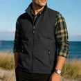 thumbnail image 2 of VBTAPA Men Sleeveless Athletic Jackets Lightweight Zip Up Stand Collar Vests Stylish Casual Golf Outerwear Vest with Pockets Black L, 2 of 8