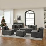 Walmart Black Friday Deals 2025 - Behost 130" Oversized Modular Sectional Sofa for Living Room Furniture, Chenille Cloud Couch with Ottomans, Dark Gray - Walmart.com