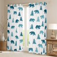 thumbnail image 2 of Manfei Jungle Wildlife Bear Black Out Curtains,Country Farmhouse Lodge Curtains Pack of 2 (42x63 Each),White Cyan Bedroom Curtains For Kids,Breathable Home Decor, 2 of 6