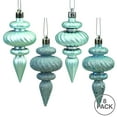thumbnail image 2 of Vickerman 4" Baby Blue 4-Finish Finial Ornament, 8 per Box, 2 of 2