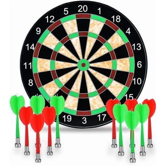 Triple Out Darts Tournament Bristle Dartboard with 6 Regulation