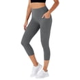 thumbnail image 6 of Lumtrix High Waisted Capri Leggings for Women Tummy Control Soft Yoga Pants Gym Workout Running Leggings with Pockets Gray XS, 6 of 6