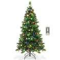 thumbnail image 1 of Costway 6FT Pre-Lit Artificial Christmas Tree 9 Lighting Modes w/ 300 LED Lights & Timer, 1 of 10