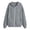 Gray, variant on HomeDM Unisex Full-Zip Hoodie Solid Color Long Sleeve Sweatshirt with Front Pockets for Boys and Girls