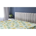 thumbnail image 5 of Ambesonne Tropical Fitted Sheet, Little Art Flowers Vintage, Queen Size, Mustard Pale Blue Green, 5 of 5