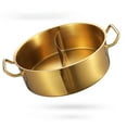 thumbnail image 2 of Split Stainless Steel Pot Hot Pot Shabu Pot Double Flavour Soup Cooking Pot Home Kitchen Compatible Cookware, 2 of 7