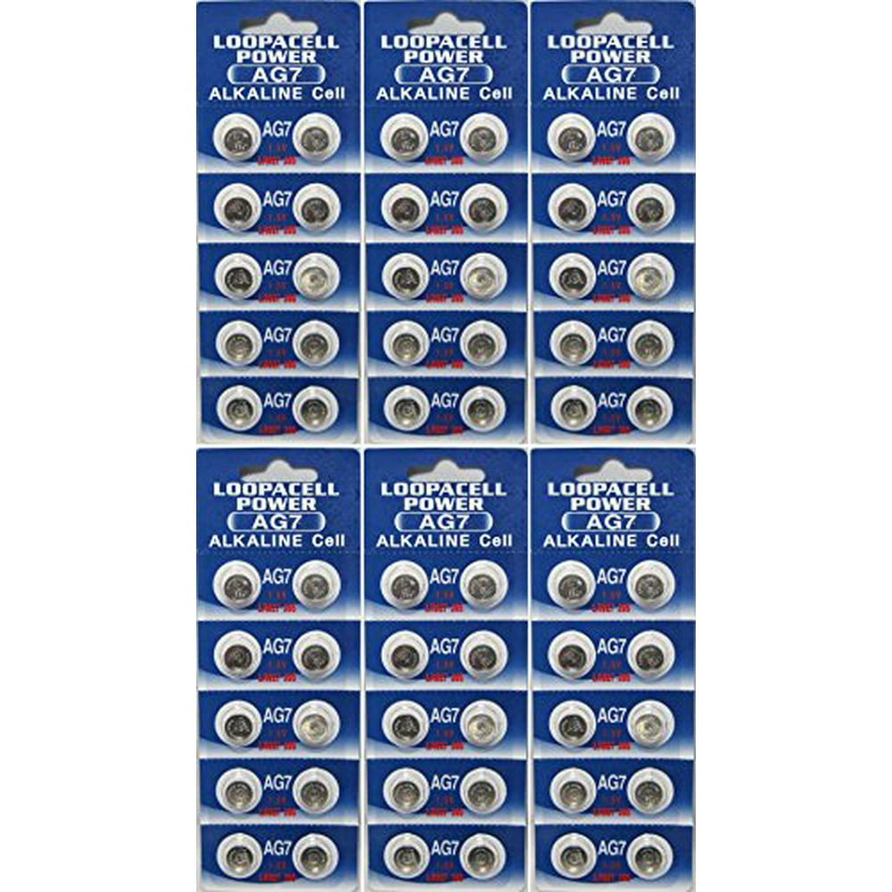 60 AG7 Button Cell Batteries, AG7 Coin Cell Battery, Alkaline Button ...