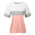 thumbnail image 3 of WILLBEST Compression Shirt Women’S T Shirts Color Block Short Sleeve Tops Casual Summer Tees, 3 of 4