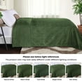 thumbnail image 4 of BNM Fleece Diamond Fluffy Blanket, King, Green, 4 of 8