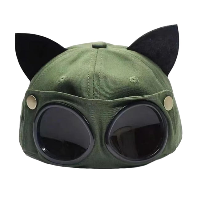 Sombrero de béisbol creativo con orejas en la parte superior con gafas de Lindo gorro de gafas de sol Como se describe Zulema Gorra de béisbol