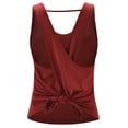 thumbnail image 7 of LELINTA Women Activewear Sexy Open Back Yoga Shirt Workout Sports Gym Tank Tops Vest, Black/ White/ Grey/ Wine Red, S-XL, 7 of 7