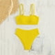 thumbnail image 5 of Conjunto de Bikini de Cintura Alta Traje de Baño Diario Conservador de las Mujeres Combinado de Dos Piezas, Nylon Spandex Beach Wear con Almohadilla de Pecho, 5 of 7
