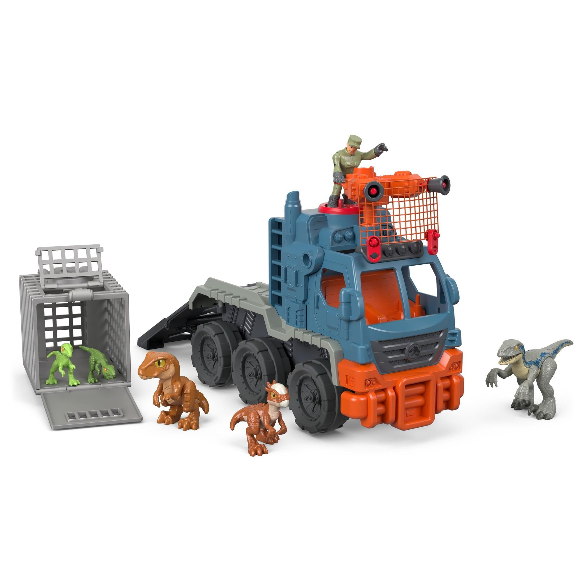 imaginext jurassic world dinosaur hauler gift set