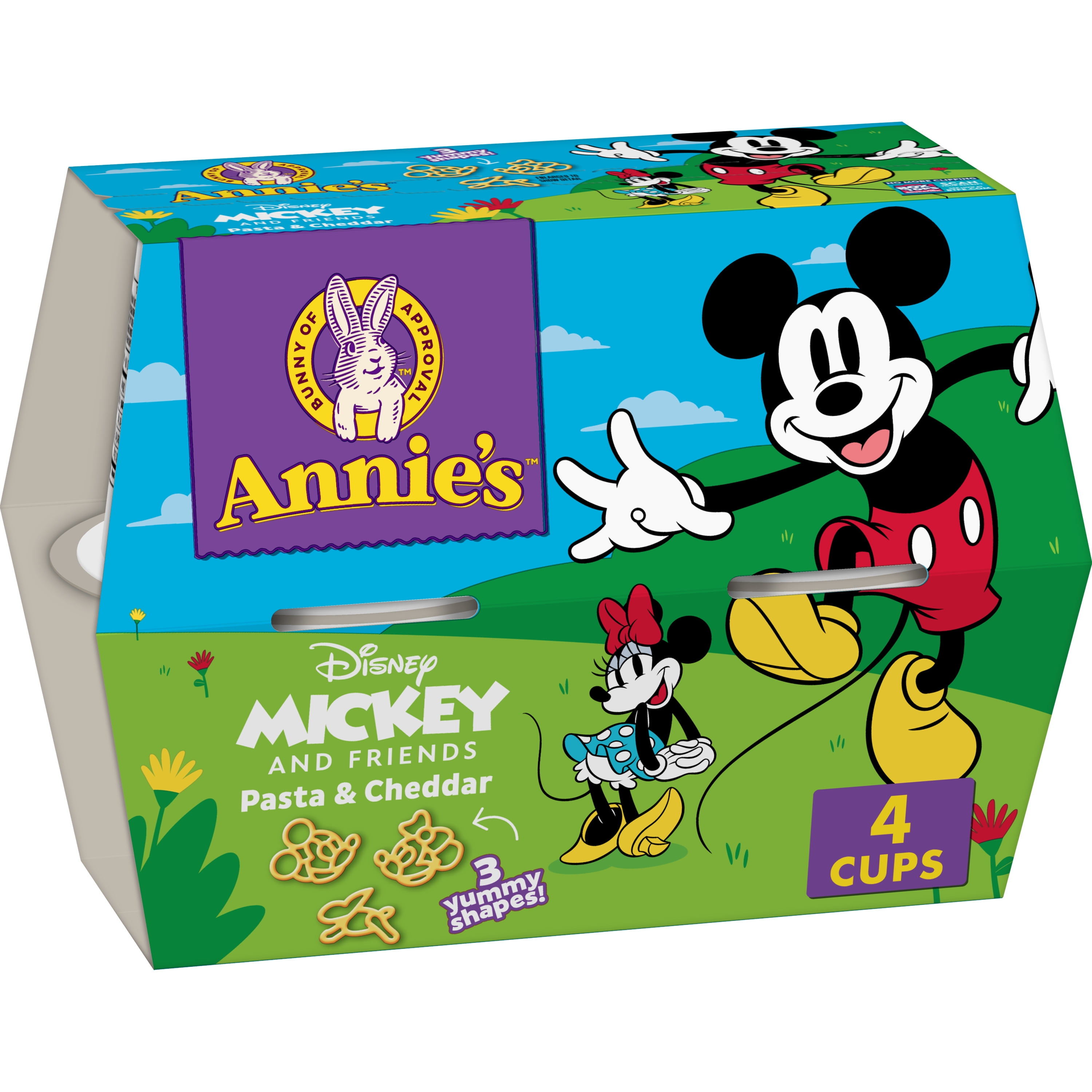Annie's Mickey and Friends Pasta & Cheddar Microwave Cup 4 Pack, 7.4oz