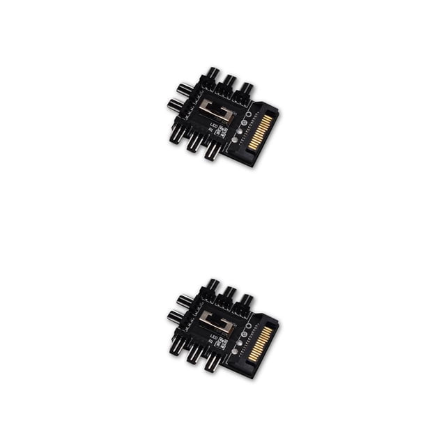 Seitruly Ventilador de placa base de ordenador Hub 1 a 8 controlador de velocidad divisor adaptador de toma de corriente distribuidor accesorio alimentado No.01 2piezas