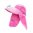 thumbnail image 4 of GPOECD Style Solar Powered Digital Display Fan Sun Hats for Adults Wide Brim Full Coverage Outdoor Summer Sun Protection Hot Pink,One Size, 4 of 4
