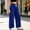 Blue, variant on Girl's Wide Leg Jeans Drawstring Elastic Waist Baggy Denim Pants with Pockets Casual Straight Pants for Girls(Light Blue,10 Years)