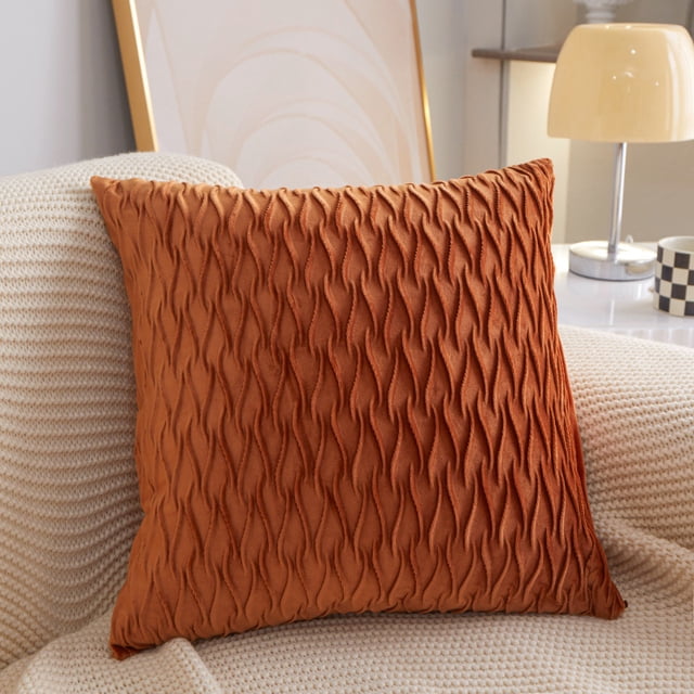 Xiao Hua Cojín decorativo - marrón claro, 45*45 cm, 1 pieza, cojín decorativo para sofá, funda de felpa suave con relleno de algodón PP, un toque acogedor para la decoración de la sala de estar.