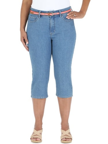 lee rider denim capris