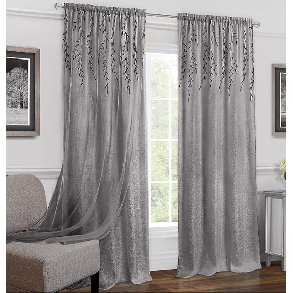 Collection Willow Rod Pocket Window Curtain Panel