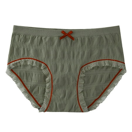 

Women Panties Seamless Color Matching Lace Bottom Fork Waist Of Seamless Cotton Girls Briefs Underwear