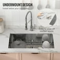 thumbnail image 5 of BENTISM Stainless Steel 32 x 19 Inch Undermount Kitchen Sink, 5 of 10