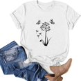 thumbnail image 2 of Aayomet Womens Shirts Women's Casual Basic Short Sleeve Loose T-Shirt Tee Tops,White L, 2 of 5