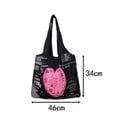 thumbnail image 2 of Kawaii Books Grocery Casual Handbag Canvas Tote Bag Shopping Bag Women Shoulder Bag BLACK, 2 of 8
