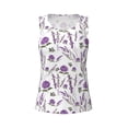thumbnail image 6 of Sigee Lavender Flowers for Women's Workout Tank Top,Running Tank Tops,Sleeveless Gym ClothesSmall, 6 of 8