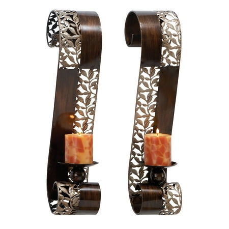 Decmode Traditional 21 x 4 Inch Curled Metal Wall Mounted ...