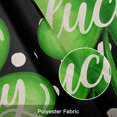 thumbnail image 5 of St. Patrick's Valance Curtains, Day Lucky Dotted Black Linen Rod Pocket Short Window Curtain for Kitchen Bathroom Bedroom, 60"x18", 5 of 9