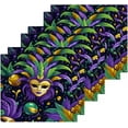 thumbnail image 3 of Mardi Gras Washcloths Set of 6-12 x 12 inch Pure Cotton Wash Cloth Highly Absorbent and Soft Fingertip Towels Face Cloths for Bath, Spa Wash cloth, 3 of 7