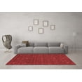 thumbnail image 3 of Ahgly Company Indoor Round Abstract Red Contemporary Area Rugs, 3' Round, 3 of 4