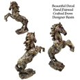 thumbnail image 5 of Urbalabs Carved Wood Look Horse 11 Inch Wild Stallion Statues and Sculptures Horses Ponies Cabin Statue Wood Finish Cabin Home Western Patriotic Decor USA Freedom Flag Deer Sculptures Figurines, 5 of 7