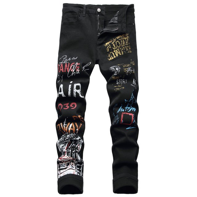 Pantalones vaqueros rasgados elásticos de alta calidad para hombre, Jeans de estilo Hip Hop juvenil, color negro, 2023