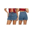 thumbnail image 2 of Rdhnmea Women Summer Denim Skorts Casual Solid Color Elastic Mini Skirt, 2 of 7