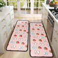 thumbnail image 4 of Cow and Milk Pink Pattern Anti Fatigue Kitchen Rugs Set Of 2, Non Slip Washable Decorative Floor Mats for Sink Laundry and Home Use, 17"x47", 4 of 5