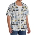 thumbnail image 2 of Wukai Lion Hippo Elephant On The Car Men's Casual Short-Sleeve Button Down Shirt,Cuban Shirts for Men,Mens Short Sleeve Dress Shirts-Large, 2 of 5