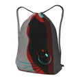 thumbnail image 3 of XMXT Waterproof Gym Bag, Mysterious Cat Art Pattern Grey Drawstring Backpack for Men, m Multicolor, 3 of 8