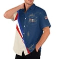 thumbnail image 2 of Youpwaven 250th Anniversary USA Shirt for Men, America 250 Merchandise Patriotic Button Down, 1776-2026 USA Flag Patchwork Casual Short Sleeve Top, 2 of 6
