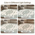 thumbnail image 7 of ODIKA 6'x9' Teal Beige Medallion Geometric Traditional Washable Area Rug Intricate Floral Motifs with Decorative Border for Family Room, Living Mater Bedroom, Non-Slip, Easy Care, 7 of 7