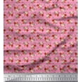 thumbnail image 1 of Soimoi Rayon Fabric Waves,Leaves & Rose Floral Printed Fabric 1 Yard 42 Inch Wide, 1 of 1