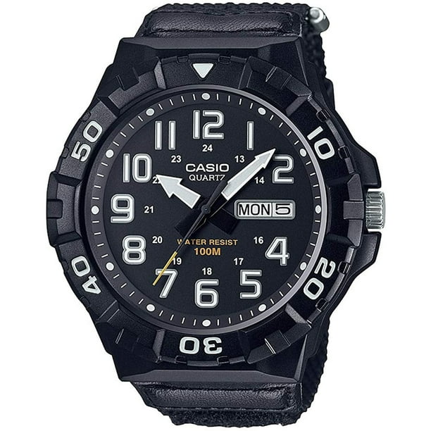 Casio Casio Men's Sports Quartz 100m Black Resin/Nylon Watch MRW210HB